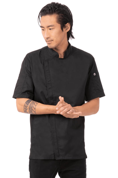 Men's Springfield Chef Coat, Black, Medium