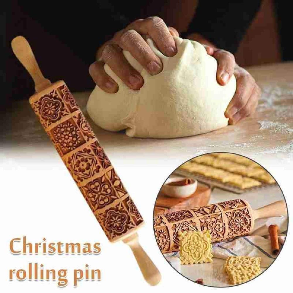 Embossed Rolling Pin for Baking