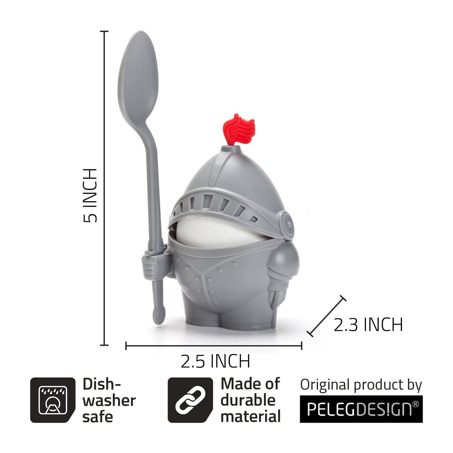 Knight Egg Cup Holder with Spoon