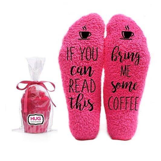 Funny Pink Fuzzy Socks for Women