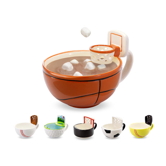 Basketball Mug with Mini Hoop - 16 oz