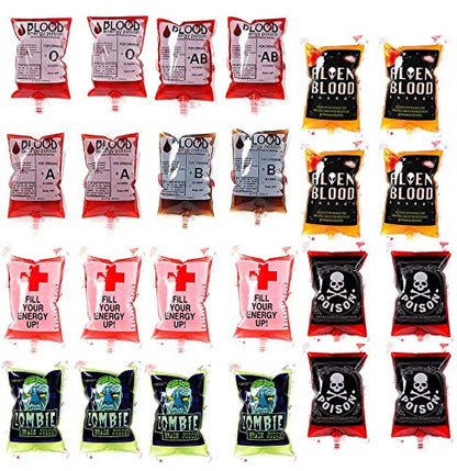 Blood Bags Drink Container - 24 Pcs