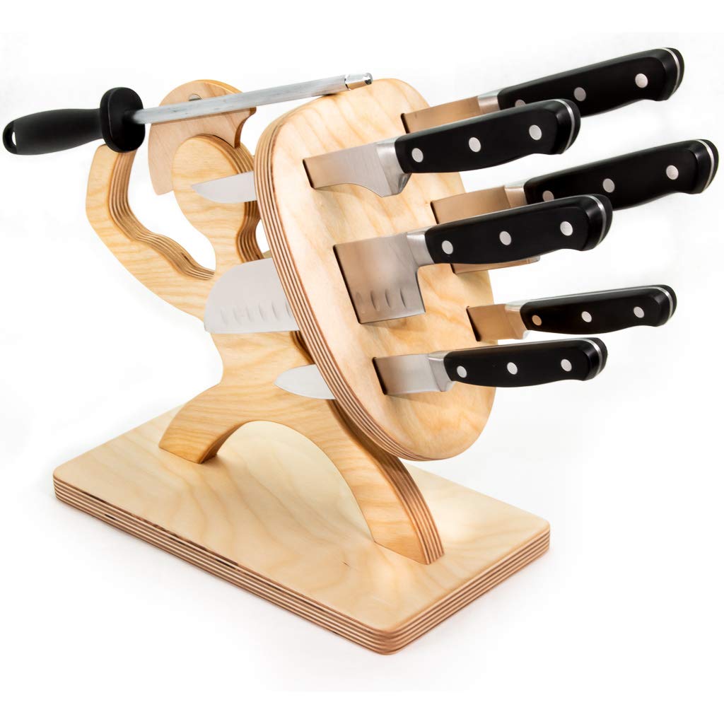 Spartan Knife Block - Handmade Premium Birch