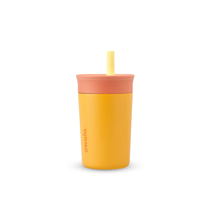 Kids Insulation Stainless Steel Tumbler with Spill Resistant Flexible Straw