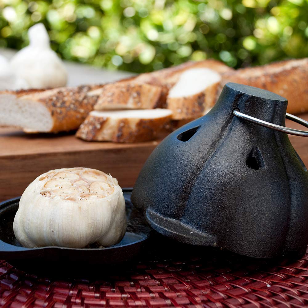 Cast Iron Garlic Roaster and Squeezer Set