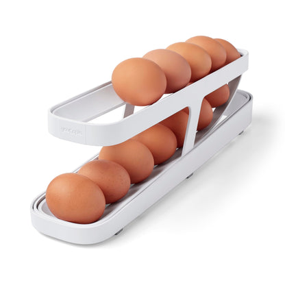 Space-Saving Rolling Eggs Dispenser and Organizer