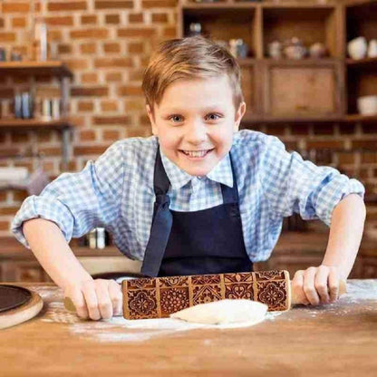 Embossed Rolling Pin for Baking