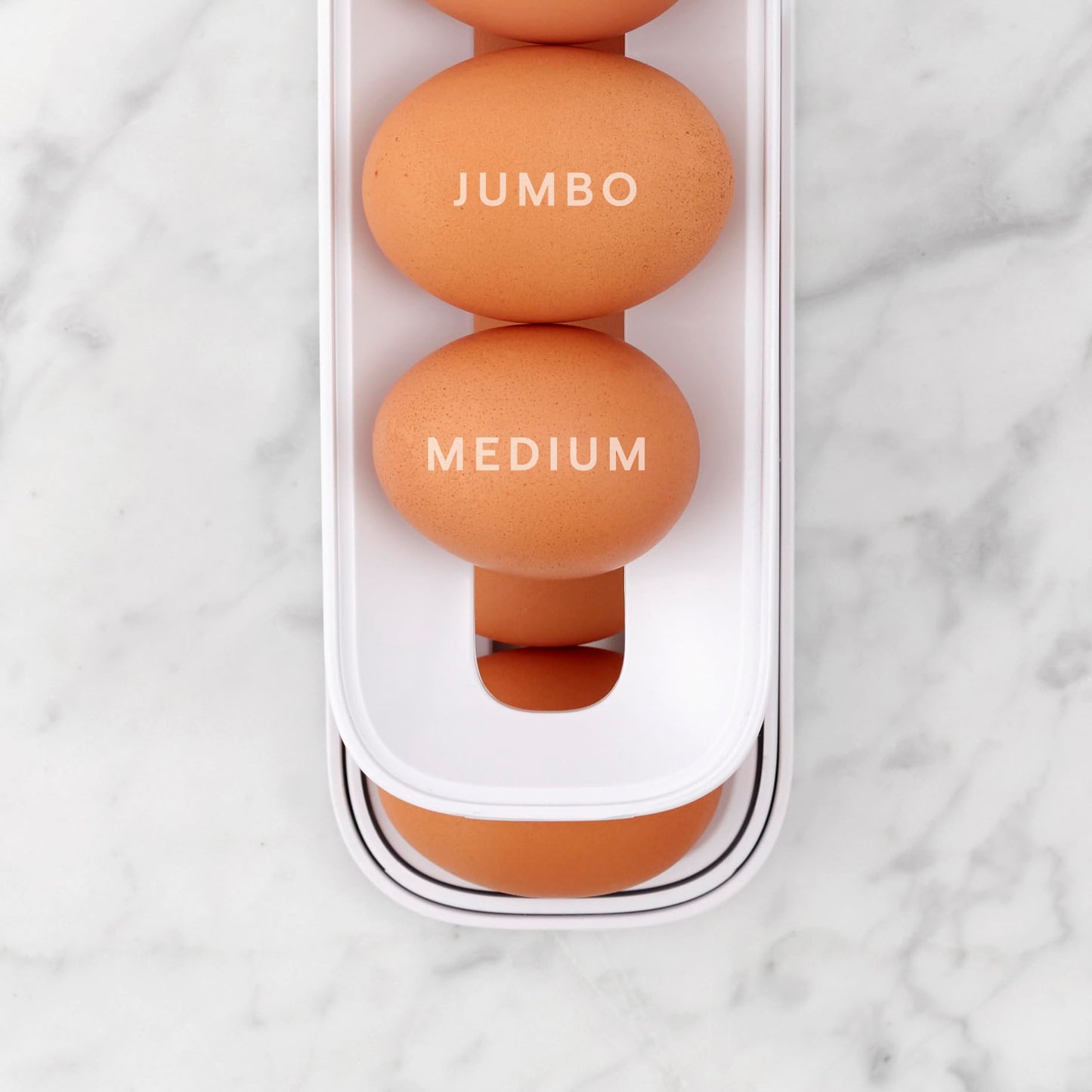 Space-Saving Rolling Eggs Dispenser and Organizer