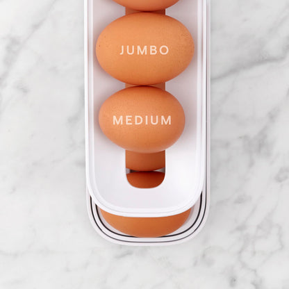 Space-Saving Rolling Eggs Dispenser and Organizer