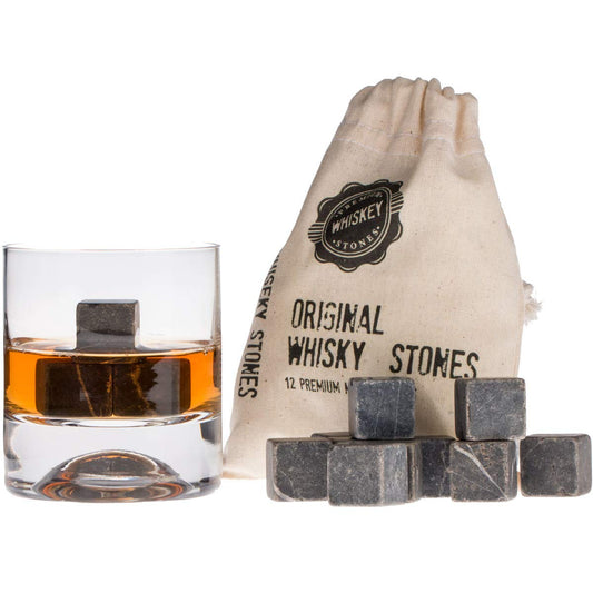 Whiskey Stones Gift Set with 12 Pcs Stones