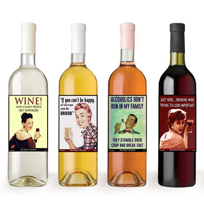 Liquid Therapy Wine Bottle Labels - Set of 8