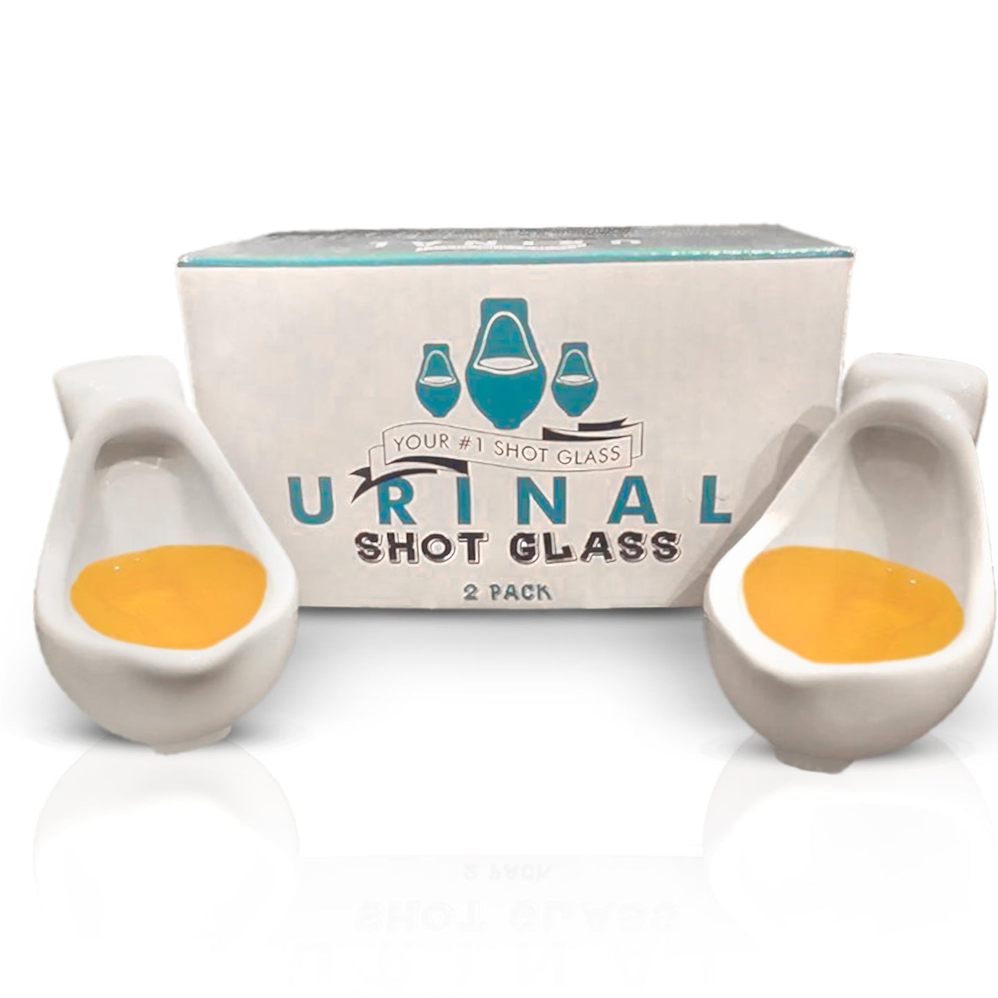 Ceramic Urinal Shot Glasses - Set of 2