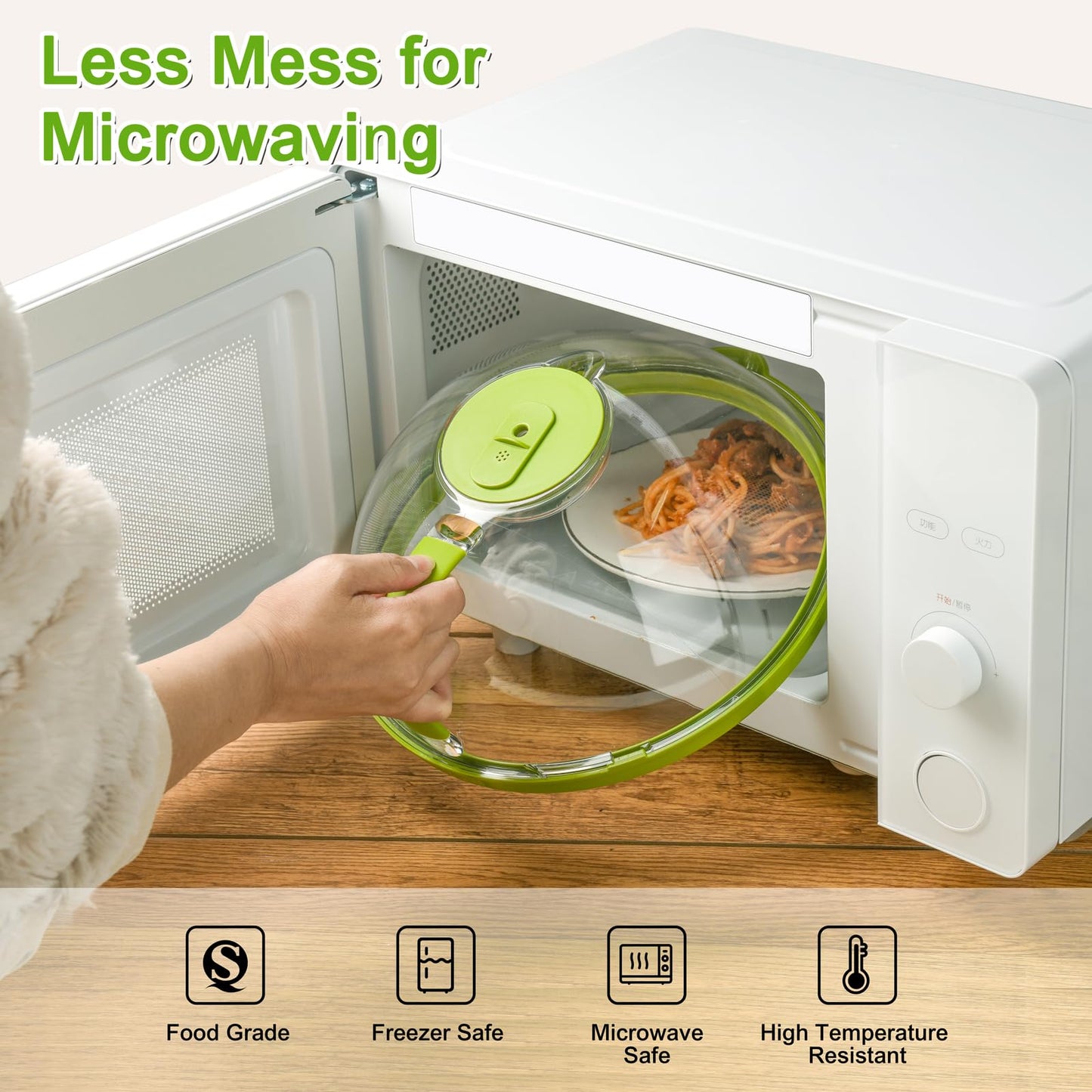 Microwave Splatter Cover with Steamer