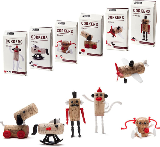 Corkers Animals Wine Accessories - 6 Pack