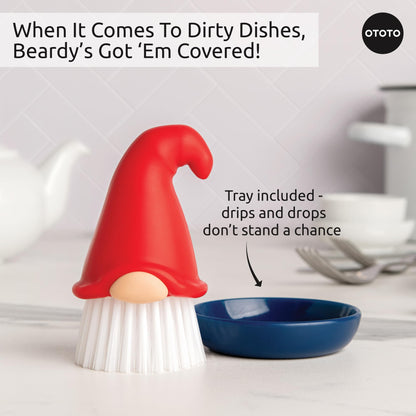 Beardy Dish Brush by Ototo