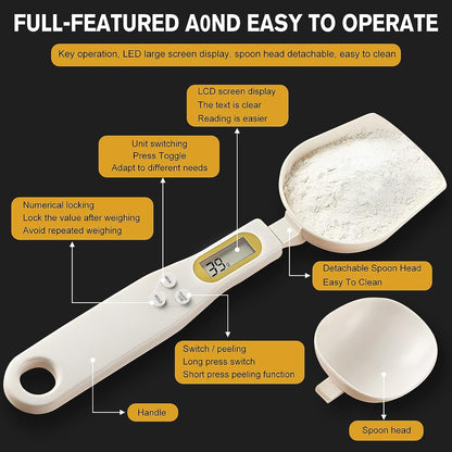 Digital Spoon Scale with Replaceable Spoons