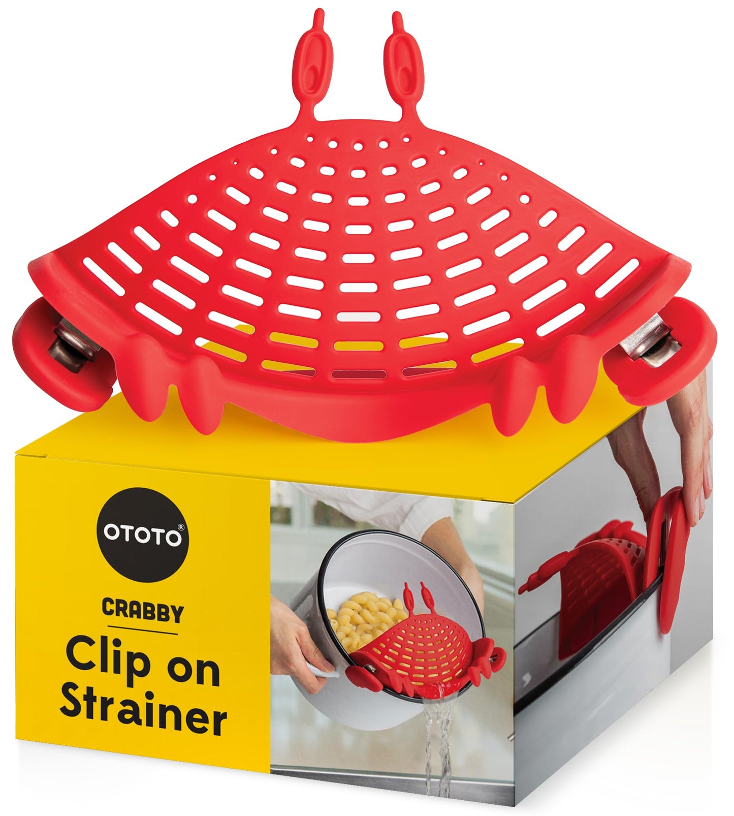 Crabby Clip-On Pasta Strainer