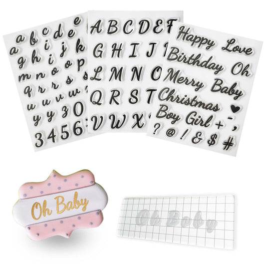 Alphabet Cake Stamps for Fondant and Cookies