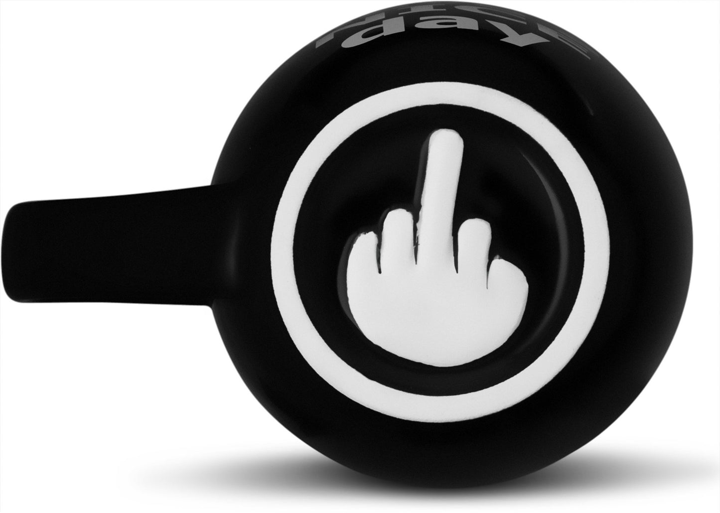 Funny Coffee Mug with Middle Finger on Bottom