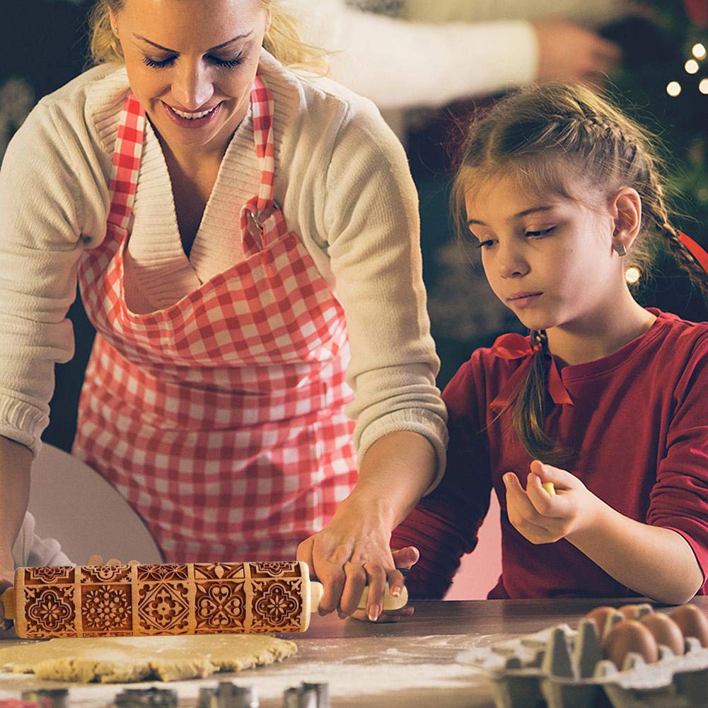 Embossed Rolling Pin for Baking