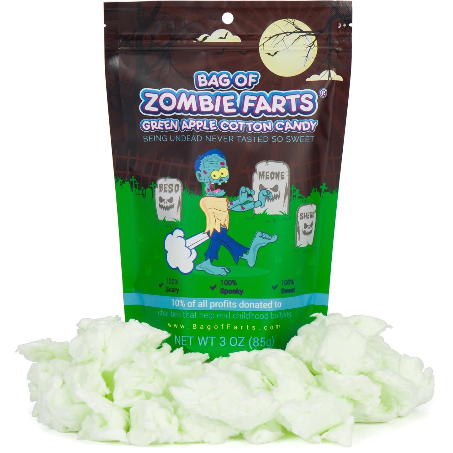 Zombie Farts Cotton Candy | Funny Novelty Gift | 3 oz