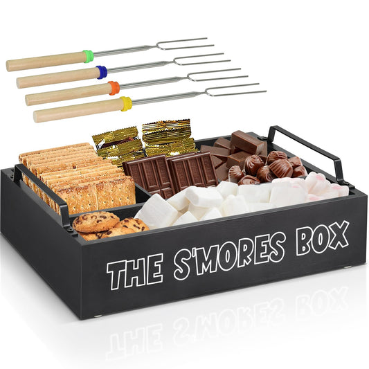 Smores Kit for Fire Pit - S'mores Caddy Organizer