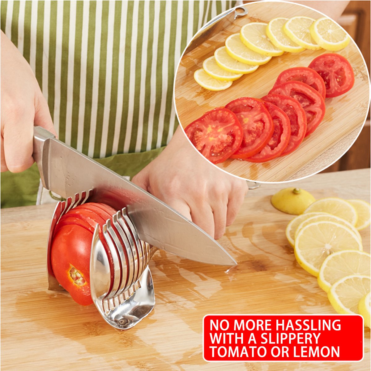 Multipurpose Tomato Slicer & Fruit Cutter | Stainless Steel