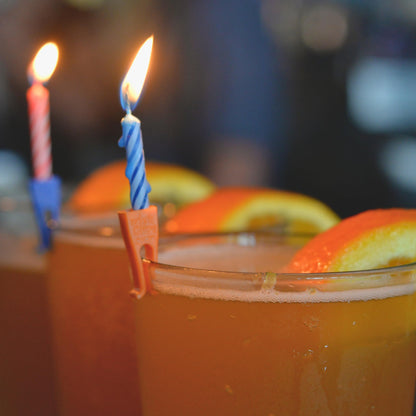 Wish Clips Birthday Candles for Drinks