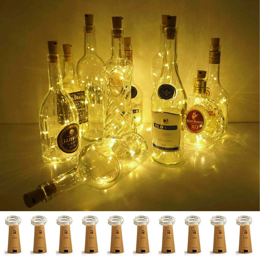 Wine Bottle Fairy Lights - 10 Pack