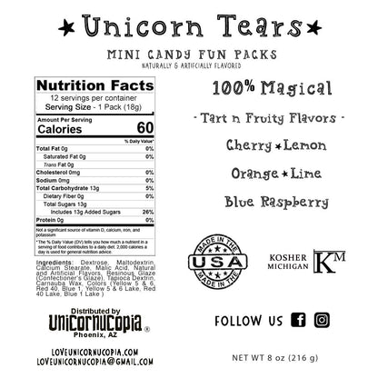 Unicorn Tears - Sour Candy Party Favors