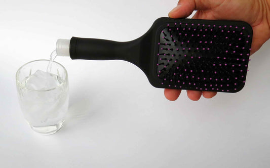 Bev-Brush Paddle Hairbrush Secret Flask - Holds 6 Oz