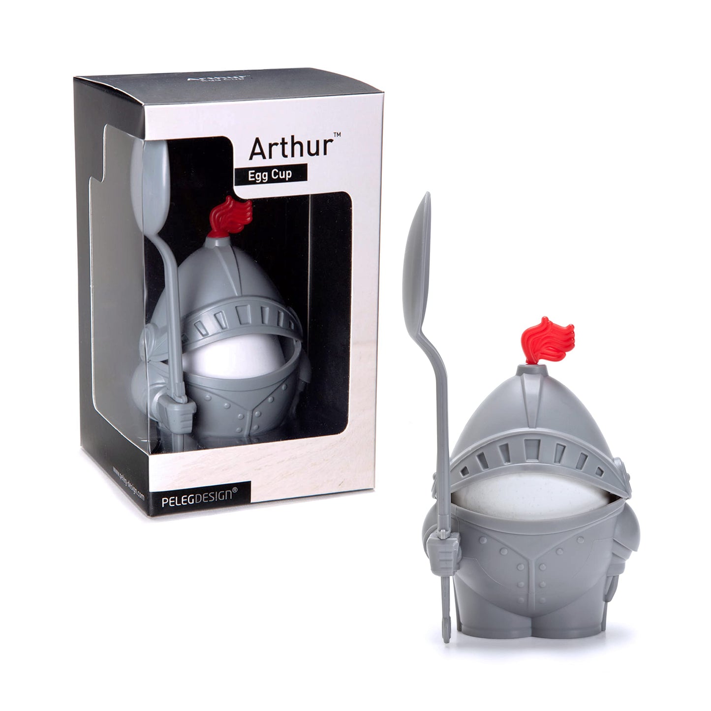 Knight Egg Cup Holder with Spoon