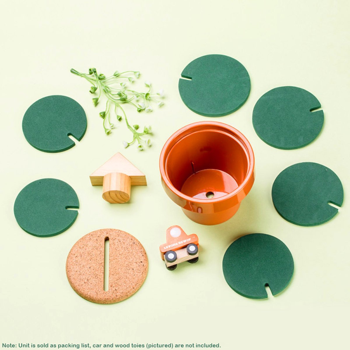 Cactus Coaster Set with Flowerpot Holder - 6 Pieces