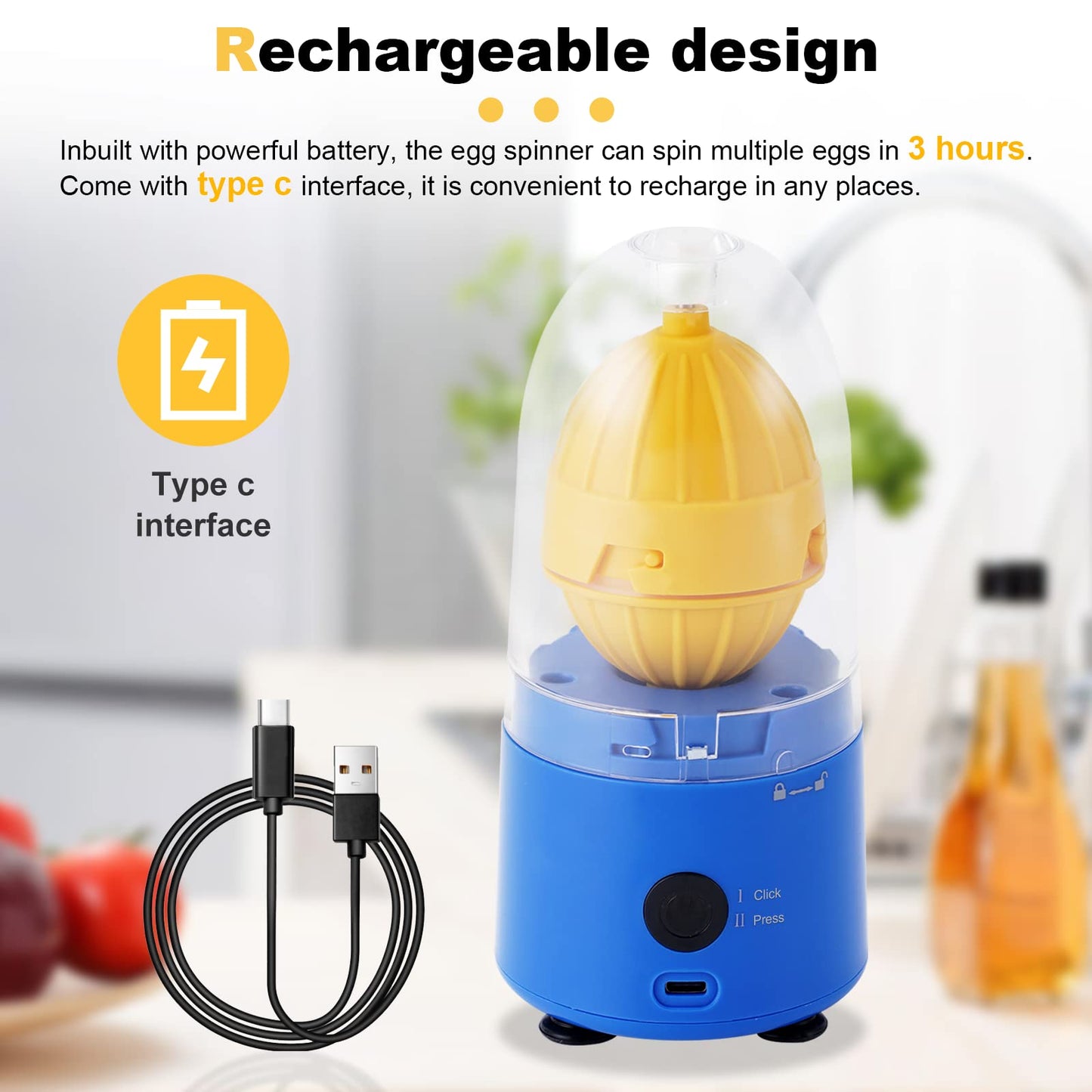 Electric Egg Spinner - Golden Egg Maker