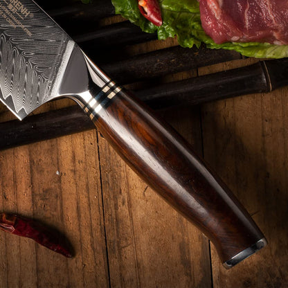 Damascus Chef Knife with Sheath