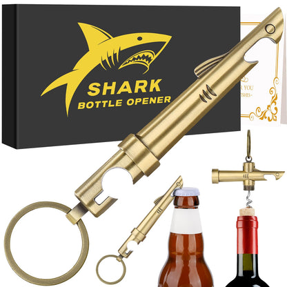 2-in-1 Shark Bottle Opener Keychain