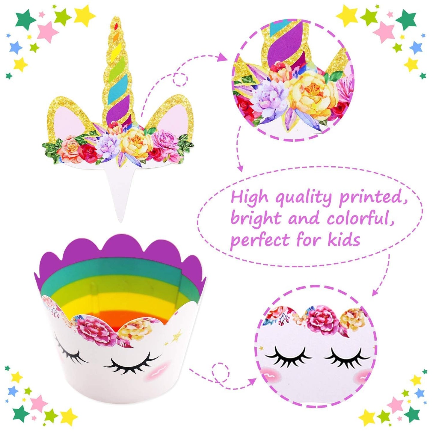 Cupcake Toppers and Wrappers with Masks