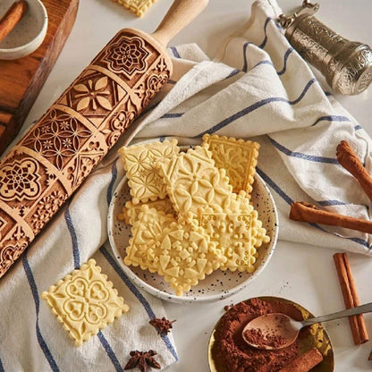 Embossed Rolling Pin for Baking