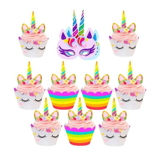 Cupcake Toppers and Wrappers with Masks