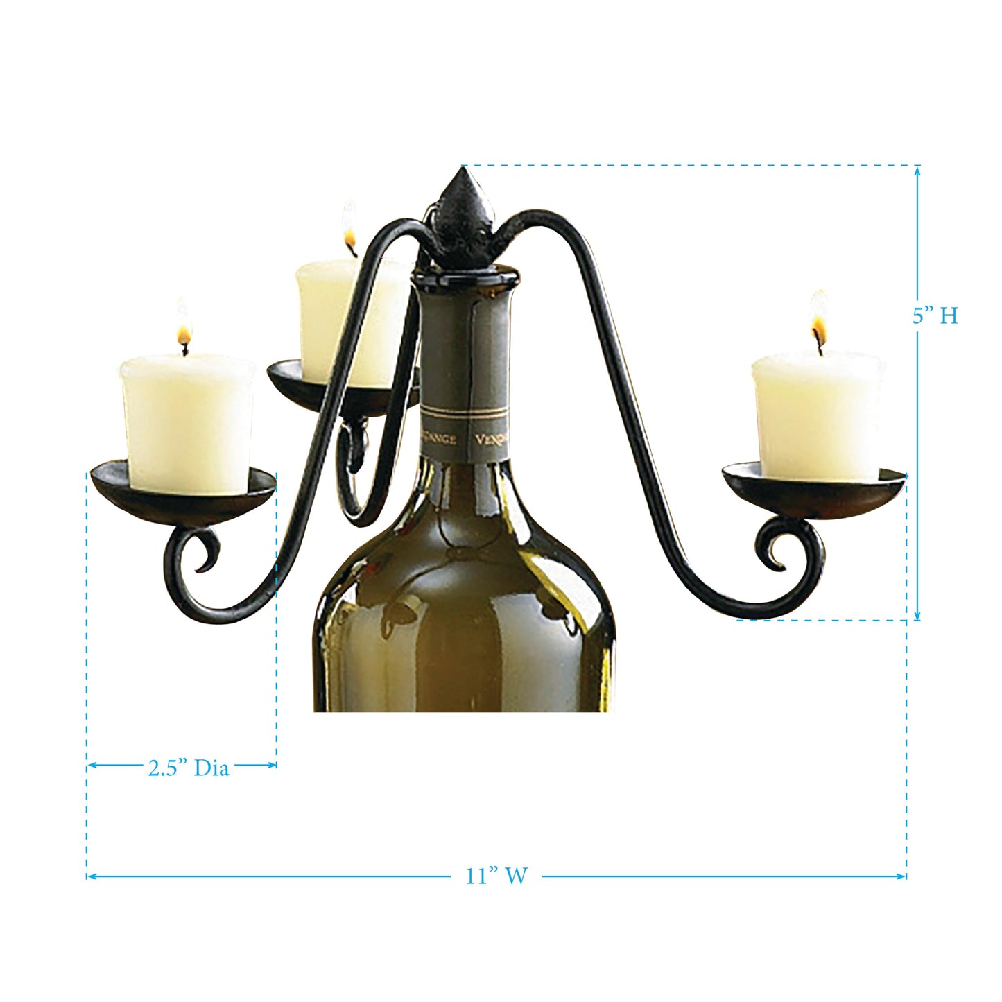 Candelabra Bottle Topper - Set of 2