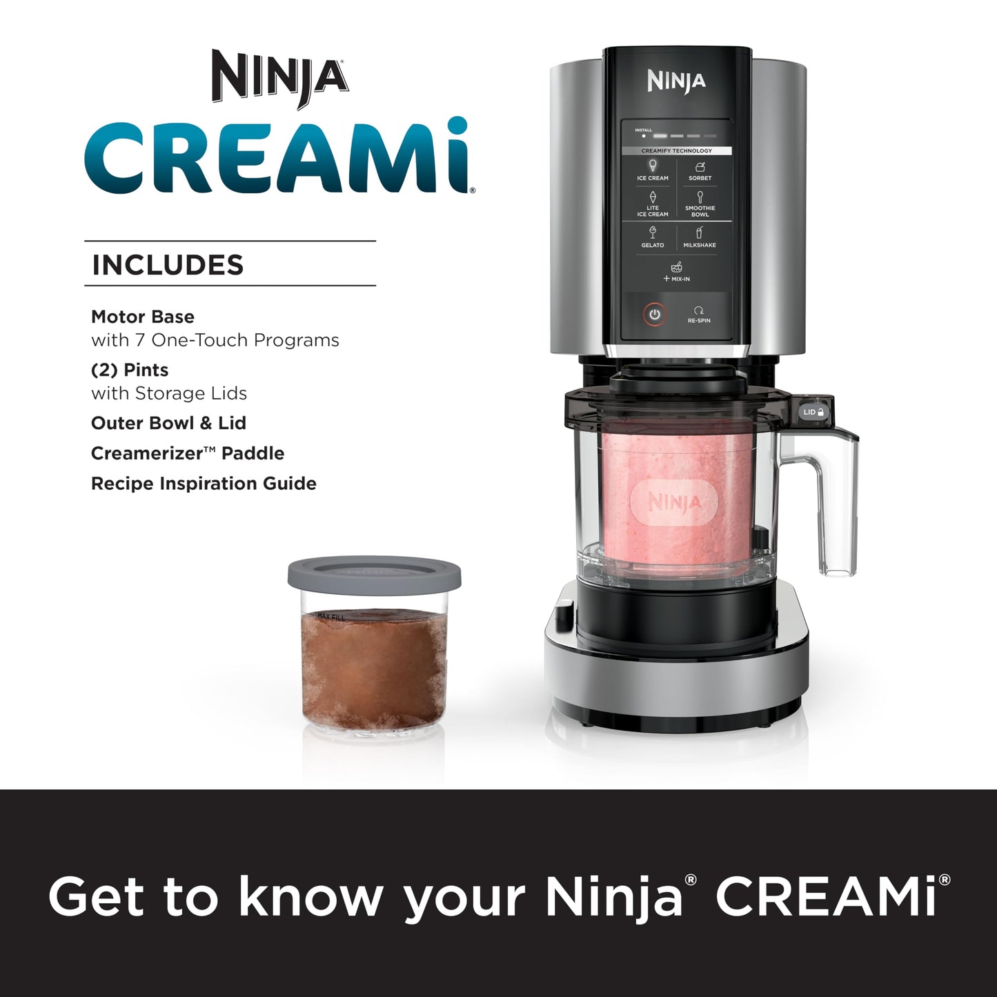 Ice Cream Maker, for Gelato, Mix-ins, Milkshakes, Sorbet, Smoothie Bowls & More