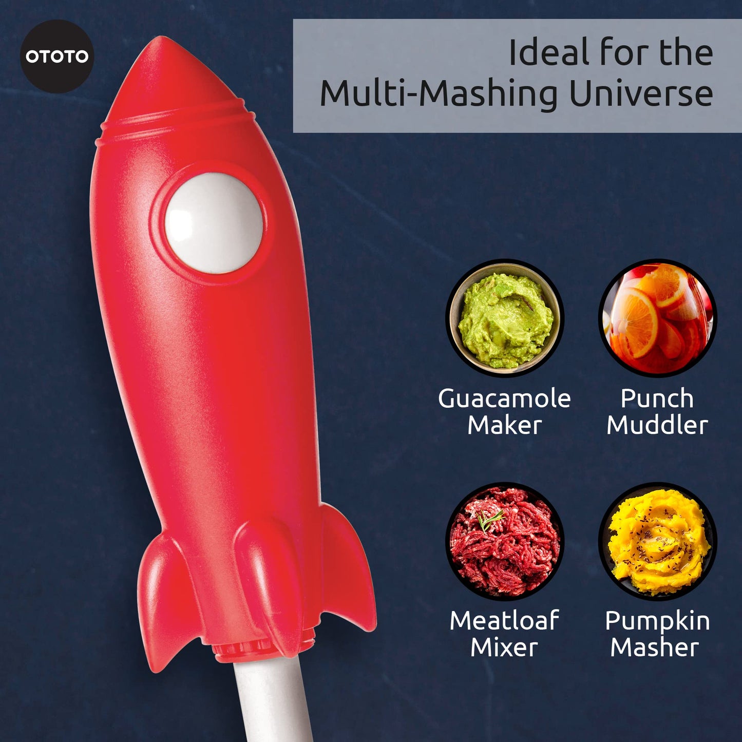 Space Masher Potato Masher - Rocket Design