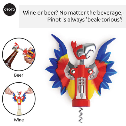 Pinot Wine Bottle Opener - Parrot Wing Corkscrew