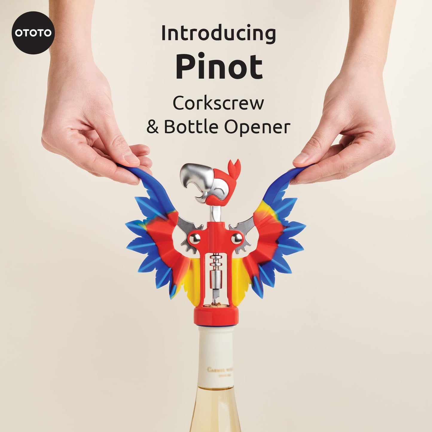 Pinot Wine Bottle Opener - Parrot Wing Corkscrew