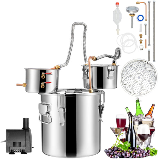 Alcohol Still Kit - 5 Gal Moonshine Still with Thumper Keg