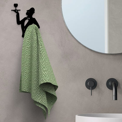 Black Towel Hook - Service Waiter Design