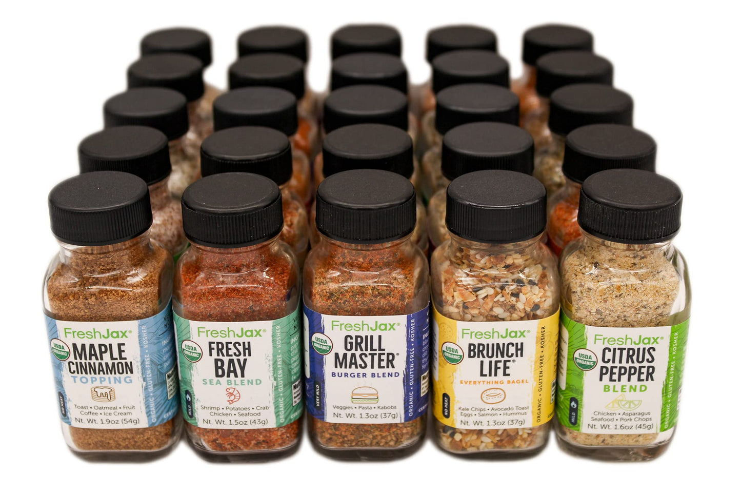 Complete Organic Spices Kit - 25 Bottles