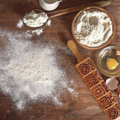 Embossed Rolling Pin for Baking