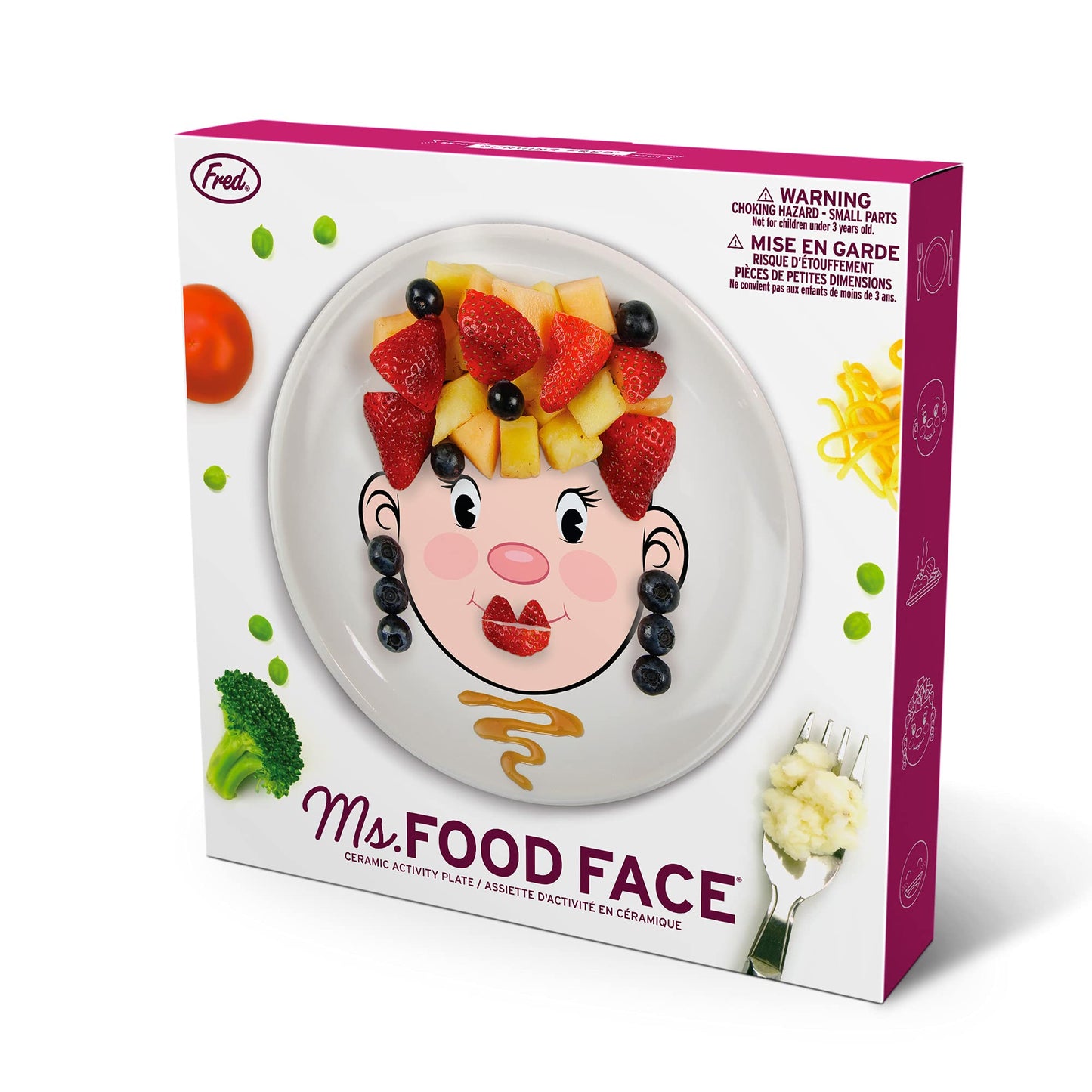 Ms. Food Face Kids' Dinner Plate