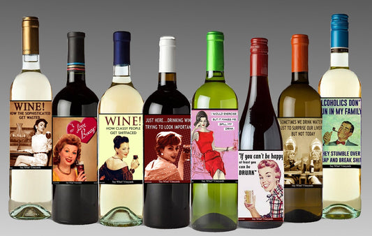 Liquid Therapy Wine Bottle Labels - Set of 8